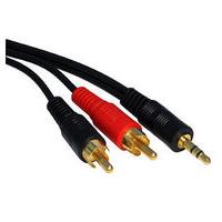 3.5mm Jack Plug to Phono Cable 1m Premium