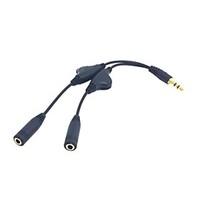 3.5mm Stereo Male to Double 3.5mm Female Audio Headphone Y Splitter Cable with Volume Control Switch