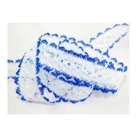 35mm Eyelet Knitting in Lace Trimming Royal Blue