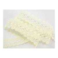 35mm eyelet knitting in lace trimming cream