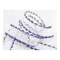 35mm Eyelet Knitting in Lace Trimming Purple
