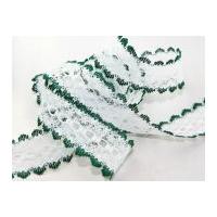 35mm Eyelet Knitting in Lace Trimming Bottle Green