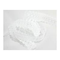 35mm Eyelet Knitting in Lace Trimming White