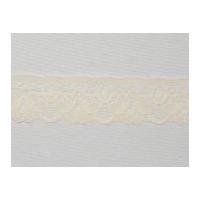 35mm Pretty Floral Nylon Lace Trimming Cream