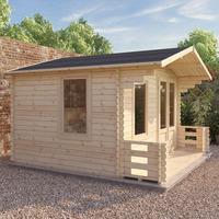 35m x 33m standard log cabin studio with veranda waltons