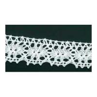 35mm Cotton Lace Trimming White