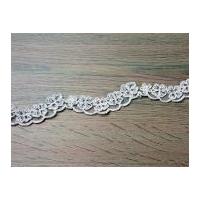 35mm Naomi Embroidered Couture Bridal Lace Trimming Ivory