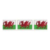 35mm berisford welsh dragon print ribbon 1 multicoloured