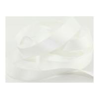 35mm Berisford Double Faced Satin Ribbon 1 White