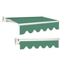 3.5m x 2.5m Garden Awning with Winding Handle in Green