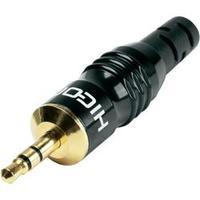 3.5 mm audio jack Plug, straight Number of pins: 4 Stereo Black Hicon HI-J35S02 1 pc(s)