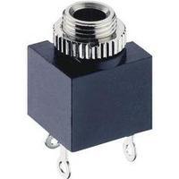 3.5 mm audio jack Socket, vertical vertical Number of pins: 2 Mono Black Lumberg 1502 03 1 pc(s)