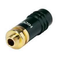 3.5 mm audio jack Socket, straight Number of pins: 3 Stereo Black Hicon HI-J35S-SCREW-F 1 pc(s)