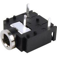 35 mm audio jack socket horizontal mount number of pins 3 stereo black ...