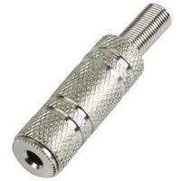 3.5 mm audio jack Socket, straight Number of pins: 2 Mono Silver Conrad Components 1 pc(s)
