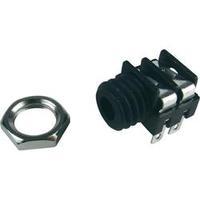 3.5 mm audio jack Socket, horizontal mount Number of pins: 2 Mono Black Cliff FCR1291 1 pc(s)