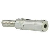 3.5 mm audio jack Socket, straight Number of pins: 2 Mono Silver BKL Electronic 1108009 1 pc(s)