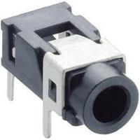 3.5 mm audio jack Socket, horizontal mount Number of pins: 3 Stereo Black Lumberg 1503 08 1 pc(s)