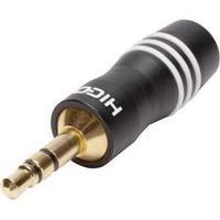 3.5 mm audio jack Plug, straight Number of pins: 3 Stereo Black Hicon HI-J35S03 1 pc(s)