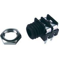 3.5 mm audio jack Socket, horizontal mount Number of pins: 2 Mono Black Cliff FCR1281 1 pc(s)