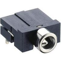 3.5 mm audio jack Socket, horizontal mount Number of pins: 3 Stereo Black Lumberg KLBR 4 1 pc(s)