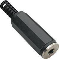 3.5 mm audio jack Socket, straight Number of pins: 2 Mono Black BKL Electronic 72207 1 pc(s)