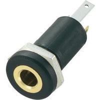3.5 mm audio jack Socket, vertical vertical Number of pins: 3 Stereo Black Conrad Components 1 pc(s)