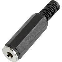 3.5 mm audio jack Socket, straight Number of pins: 3 Stereo Black Conrad Components 1 pc(s)