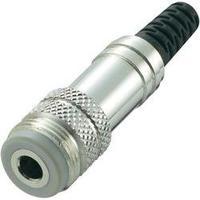 3.5 mm audio jack Socket, straight Number of pins: 4 Stereo Silver Conrad Components 1 pc(s)
