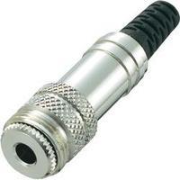 3.5 mm audio jack Socket, straight Number of pins: 3 Stereo Silver Conrad Components 1 pc(s)