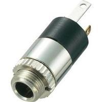 3.5 mm audio jack Socket, vertical vertical Number of pins: 2 Stereo Silver Conrad Components 1 pc(s)