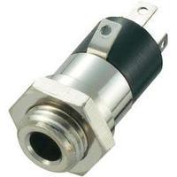 3.5 mm audio jack Socket, vertical vertical Number of pins: 4 Stereo Silver Conrad Components 1 pc(s)