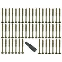 3.5 X 50 Torx - Fast Csk Easy Woodscrew Yzp and Free Bit Pack of 2000 Screws