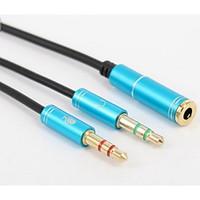 3.5mm Audio Splitter for Mic/Earphone/Laptop (1Ft)