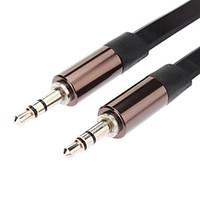 35mm male to male aux audio cable flat type golden08m