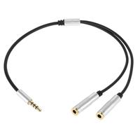 3.5mm Audio Splitter Cable AUX Stereo 1 Male to 2 Female Headphone Extension Cable Adapter for Smart Phone Tablet PC Laptop other 3.5mm Audio Devices 