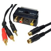 3.5mm Stereo plug to twin 3.5mm stereo socket Adapter