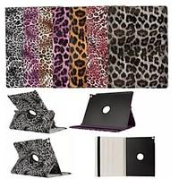 360 degree rotation leopard print pattern high quality pu leather case ...