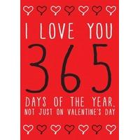 365 Days Of The Year | Romantic Valentine\'s Day Card |VA1038SCR