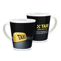 36 x Personalised Conical Mug - Taxi Designs - National Pens