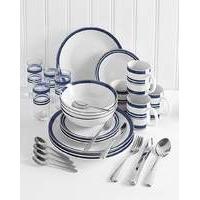 36 piece bistro stripe combo dinner set