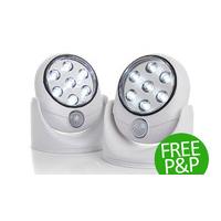 360 degree pivoting motion sensor led light