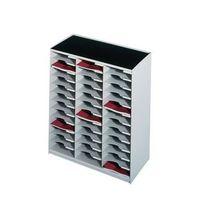 36 COMPARTMENT MAILSORTER GREY A4 LITERATURE WITH LABEL HOLDERS AND LABELS