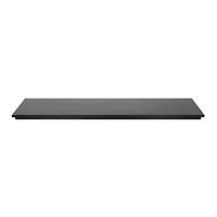 36 x 15 inch Honed Black Granite Hearth