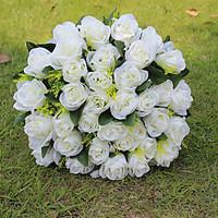 36pcs Rose Head Wedding Flowers Round Roses Bouquets Wedding Party/ Evening Silk 12.6(Approx.32cm)