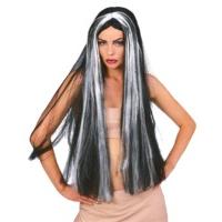 36 extra long streaked witch wig