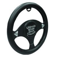 37 39cm black white stitch luxury steering wheel glove