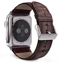 38mm 42mm Premium Genuine Leather Crocodile Pattern Replacement Strap Watch Band for Apple Watch iWatch