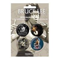 38mm Pack Of 4 Bruce Lee Badges