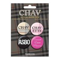 38mm Pack Of 4 Chav Badges